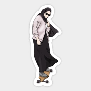 Skateboard hijabi Sticker